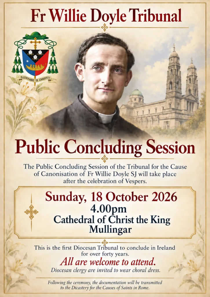 vintage catholic tribunal announcement poster